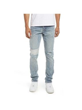 𝅺KSUBI Mens Jeans "Retrograde Trashed" Skinny Fit Sz 32 Distressed Button Fly